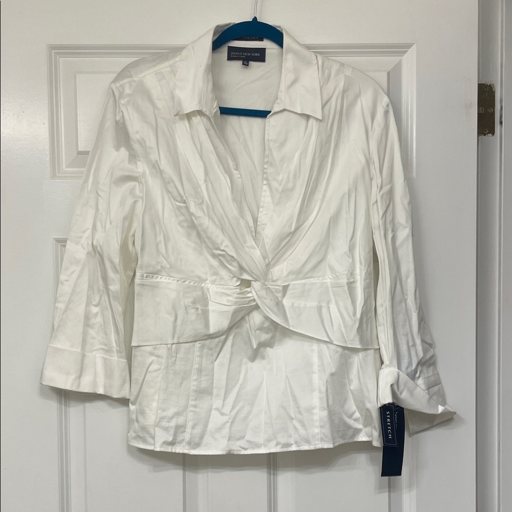 Jones New York Signature White Blouse